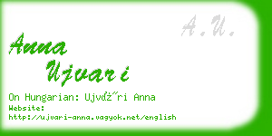 anna ujvari business card